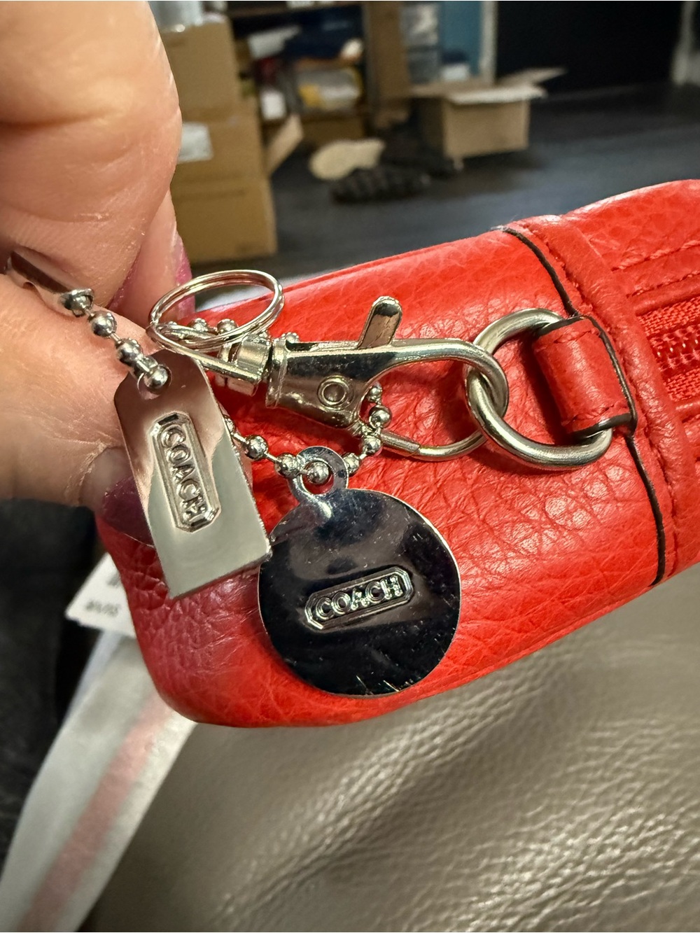 Coach Red Leather Wristlet - Picture 10 of 13